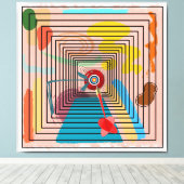 Bullseye Leinwanddruck (Insitu (Holzboden))