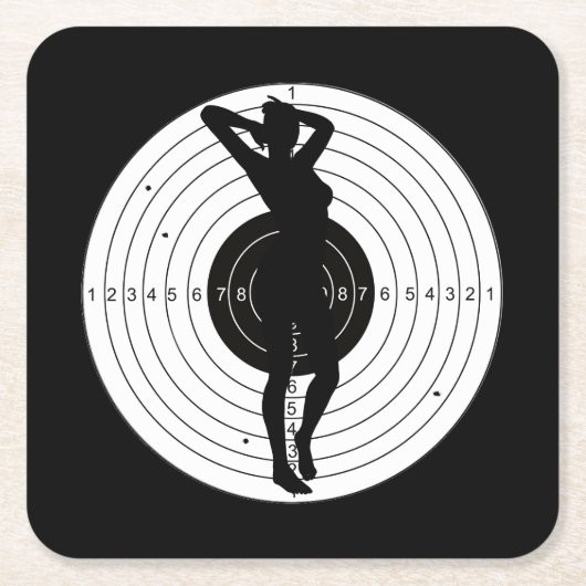 Bullseye mit Mädchen - Untersetzer (Vorderseite)