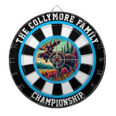 Bullseye Moose in Forest Art" Dartscheibe (vorne)