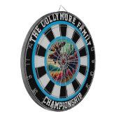 Bullseye Moose in Forest Art" Dartscheibe (Vorderseite Links)