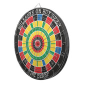 Bullseye oder Bier kaufen Lustiges Dartboard-Wands Dartscheibe (Vorderseite rechts)