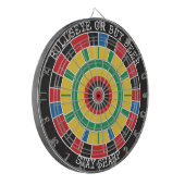 Bullseye or Buy Beer Funny Dartboard Wall Game Dartscheibe (Vorderseite Links)