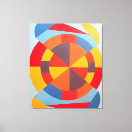 Bullseye Orange Abstract Art Print Leinwanddruck