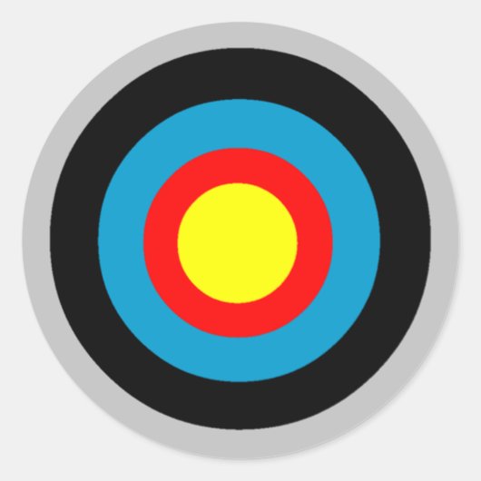Bullseye Runder Aufkleber (Vorderseite)