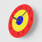 Bullseye-Target-Farben Runde Wanduhr (Winkel)