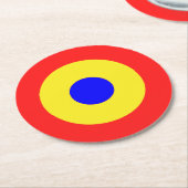 Bullseye-Target-Farben Runder Pappuntersetzer (Angewinkelt)