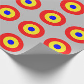Bullseye-Target-Muster für graues Wrapping-Papier Geschenkpapier (Ecke)