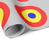 Bullseye-Target-Muster für graues Wrapping-Papier Geschenkpapier (Rolleneckpunkt)