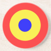 Bullseye-Target-Primärfarben Trinkwasser Untersetz Getränkeuntersetzer (Vorne)