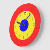 Bullseye-Ziel Große Wanduhr (Winkel)