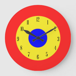 Bullseye-Ziel Große Wanduhr