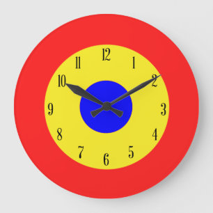 Bullseye-Ziel Große Wanduhr