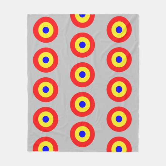 Bullseye-Zielmuster auf Grau Fleecedecke (Vorderseite)