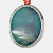 Bullshark Silbernes Ornament (Links)