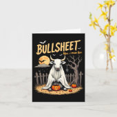 Bullsheet Cow Ghost Halloween Puppe mit Jack O’ La Karte (Gelbe Blume)