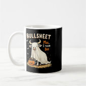 Bullsheet Cow Ghost Puff Funny Halloween Trick ode Kaffeetasse (Links)