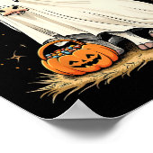 Bullsheet Cow Ghost Puff Funny Halloween Trick ode Poster (Ecke)