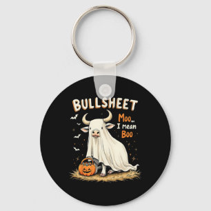 Bullsheet Cow Ghost Puff Funny Halloween Trick ode Schlüsselanhänger