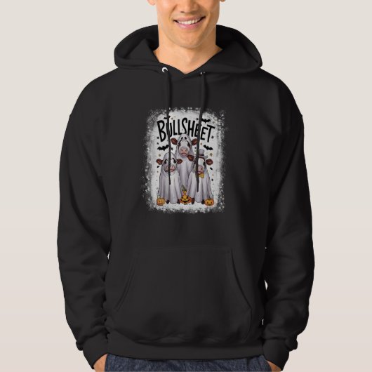 Bullsheet Cow Ghost Trick oder Treatment Spooky Sa Hoodie (Vorderseite)