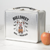 BULLSHEET Halloween Cute Cow in Ghost Metall Brotdose (Beispiel)