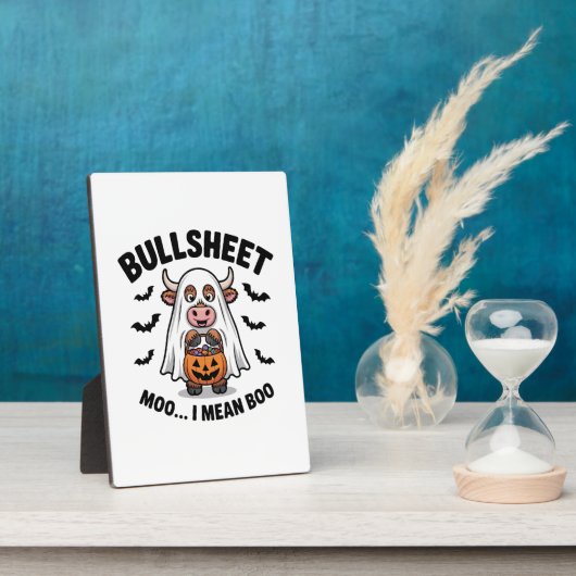 BULLSHEET Halloween Niedliche Kuh im Geist Fotoplatte (Seite)