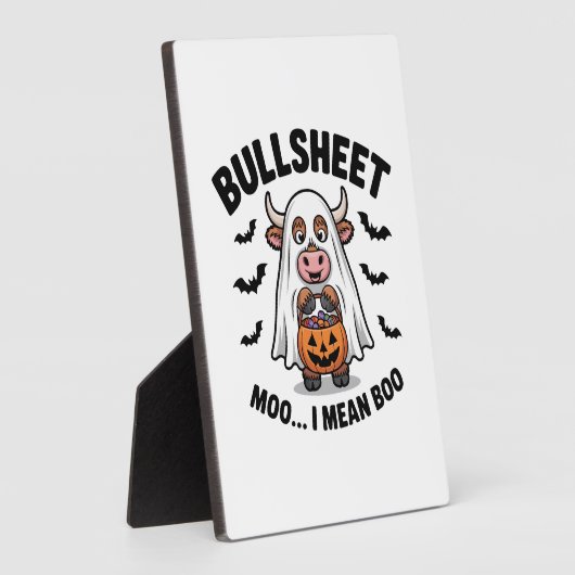 BULLSHEET Halloween Niedliche Kuh im Geist Fotoplatte (Seite)