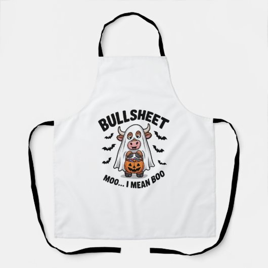 BULLSHEET Halloween Süße Kuh im Geist Schürze (Vorderseite)