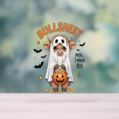 Bullsheet Highland Cow Funny Ghost Acrylschild (Neutral)