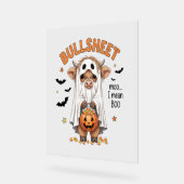 Bullsheet Highland Cow Funny Ghost Acrylschild (Winkel)