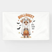 Bullsheet Highland Cow Funny Ghost Banner (Horizontal)