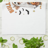 Bullsheet Highland Cow Funny Ghost Geschirrtuch (Gefaltet)