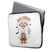 Bullsheet Highland Cow Funny Ghost Laptopschutzhülle (Vorderseite Links)