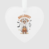 Bullsheet Highland Cow Funny Ghost Ornament (Vorderseite)