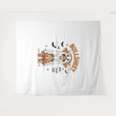 Bullsheet Highland Cow Funny Ghost Wandteppich (Vorderseite (Horizontal))