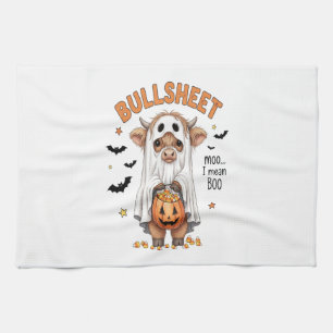 Bullsheet Highland-Kuh Lustiger Geist Geschirrtuch