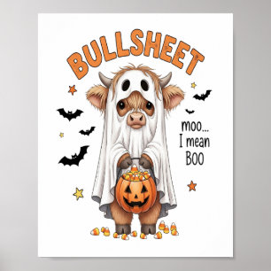Bullsheet Highland-Kuh Lustiger Geist Poster