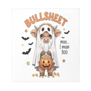 Bullsheet Highland-Rind Lustiger Geist Notizblock
