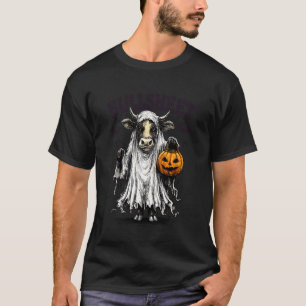 Bullsheet Lustiger Kuh Halloween Kostüm T-Shirt