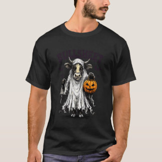 Bullsheet Lustiger Kuh Halloween Kostüm T-Shirt