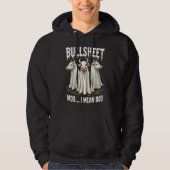 Bullsheet Moo I Gemein Boo Funny Halloween Ghost C Hoodie (Vorderseite)