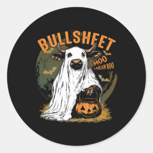 Bullsheet Moo I Gemein Boo Runder Aufkleber
