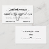 Bullships - Internationale Mitgliedschaft Visitenkarte (Vorne/Hinten)