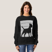 Bullterer Silhouette Retro Vintag Sweatshirt (Vorne ganz)
