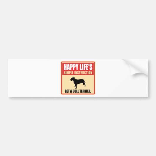 Bullterrier Autoaufkleber (Vorne)