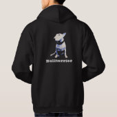 Bullterrier-Blau Hoodie (Rückseite)
