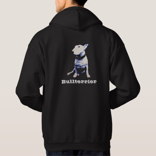 Bullterrier-Blau Hoodie (Rückseite)