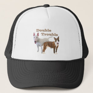 Bullterrier-doppeltes Problem Truckerkappe