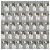Bullterrier-Hundekunst-Gewebe Stoff (Muster)