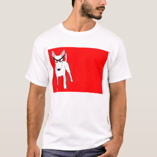 Bullterrier in Freifrau Edna Glasses T-Shirt