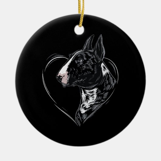 Bullterrier keramik ornament (Vorne)